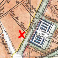 Map of the area in the 1830s